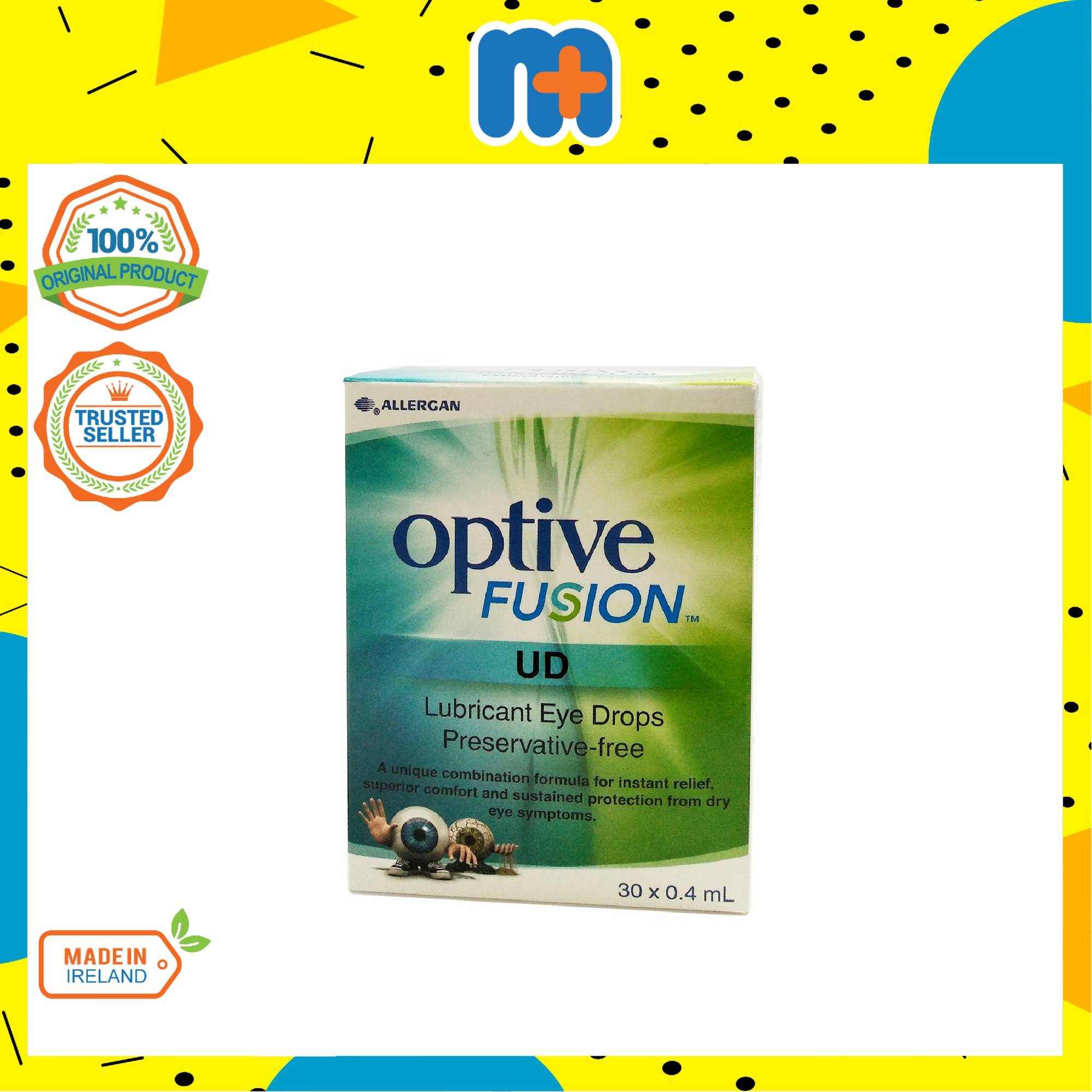 OPTIVE FUSION UD EYE DROPS VIALS 30 X 0.4ML
